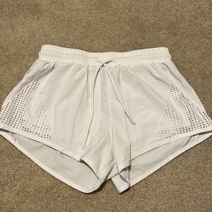 Aerie athletic shorts - white - small